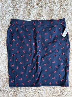 NWT Pencil Skirt with Red Anchor Print